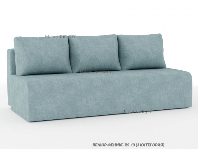 Диван еврокнижка Диана без подлокотников, ППУ, пружинный или ортопедический матрас, дизайн 2