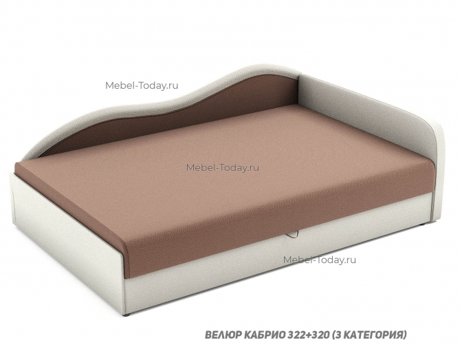 Диван тахта Юлия Люкс 140×195 угловая, мягкая спинка и ящик