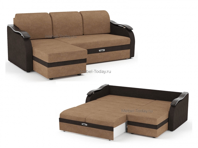 Диван-кровать Наташа Угловой 190 ДН Волна Эконом