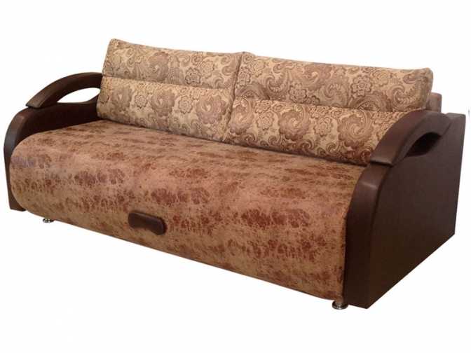 Диван еврокнижка Юпитер коричневый