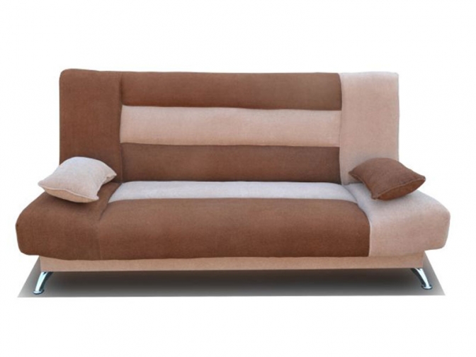 Диван книжка Лодочка велюр бежево-коричневая