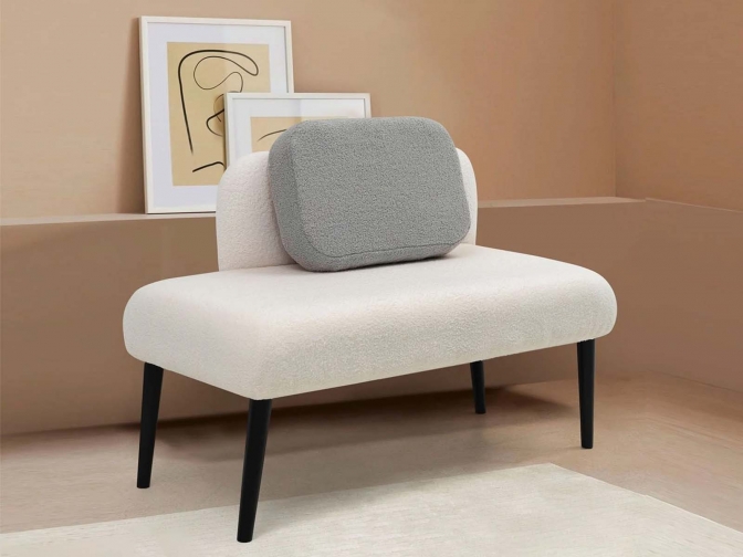 Банкетка со смещенной спинкой