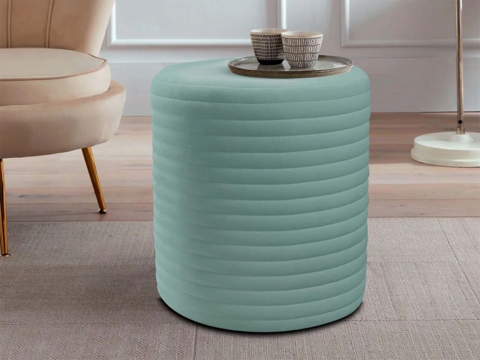 Пуф А-2ГС круглый, стеганный, без ножек