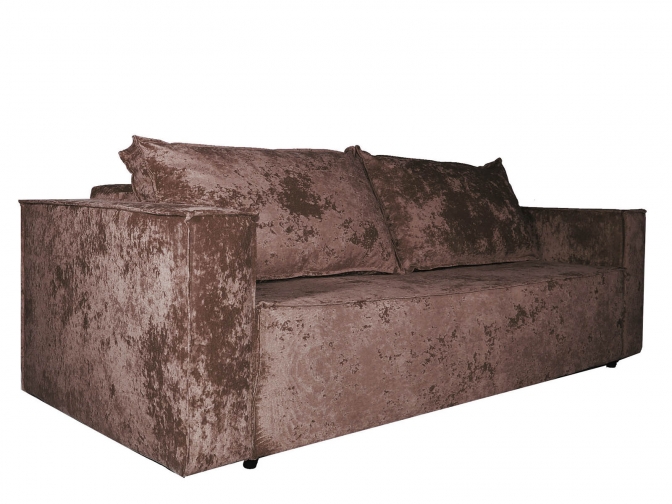 Диван еврокнижка Лофт Люкс, спальное место 140*195, обивка Плюш бежевый, серый, коричневый, синий или черный