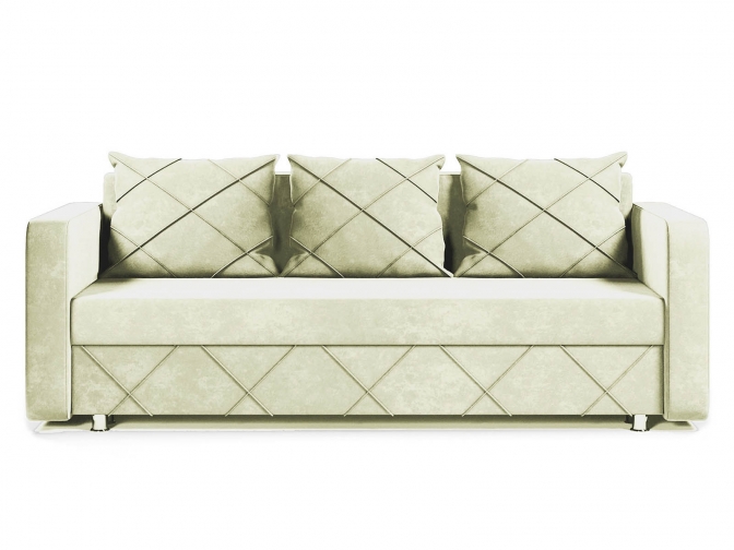 Диван Стелла механизм еврокнижка обивка велюр бежевый