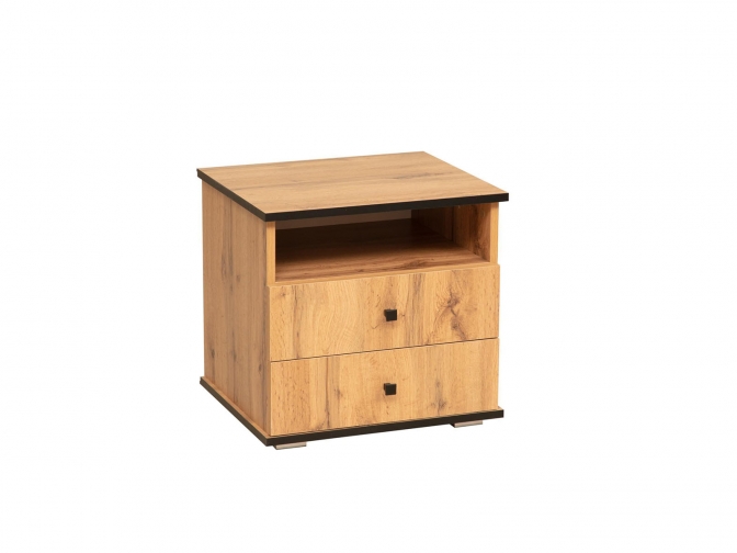 Тумба прикроватная Либерти 51.17 Дуб Вотан/Черный