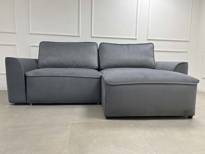 Угловой диван Крафт еврокнижка, спальное 153×200, ящик для белья, обивка велюр или рогожка