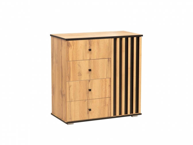 Комод Либерти 51.05 Дуб Вотан/Черный