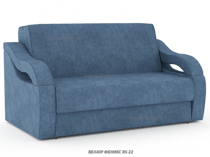 Большой диван аккордеон Сильва 160х194, обивка рогожка или велюр, ящик для белья