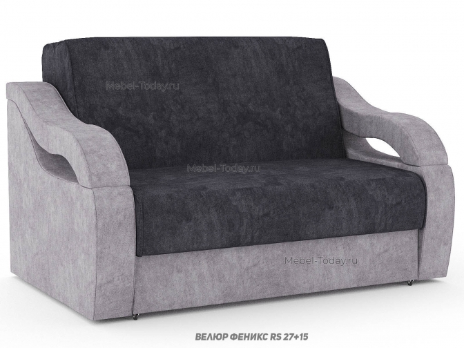 Двуспальный диван аккордеон Сильва 140х194, обивка рогожка или велюр, ящик для белья