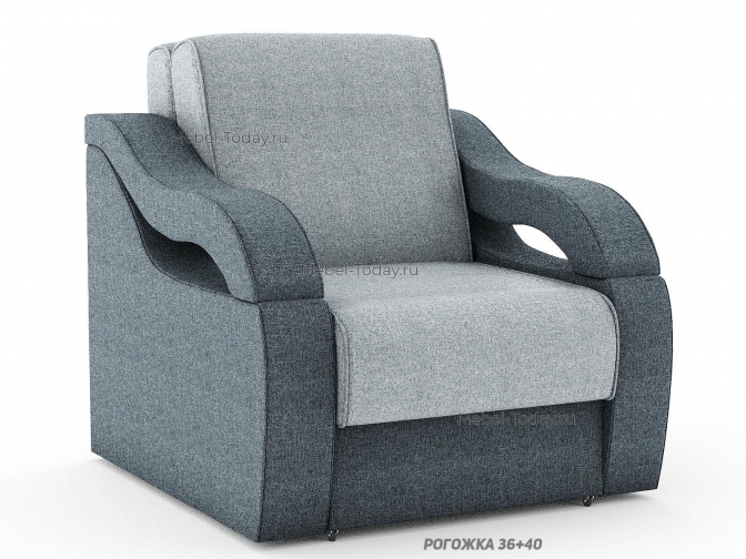 Кресло-кровать Сильва 60 см аккордеон, спальное место 60х194, обивка велюр или рогожка