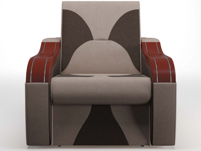 Кресло-кровать аккордеон Вестерн с МДФ накладками, спальное место 60*195 см, обивка велюр или рогожка