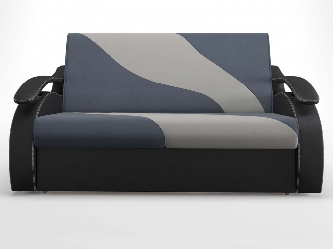 Диван аккордеон Кардинал с накладками, спальное место 120*195 см, обивка велюр или рогожка