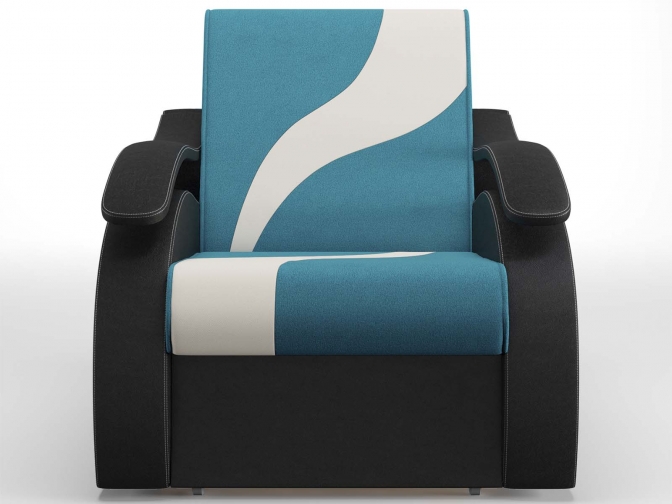 Кресло-кровать аккордеон Кардинал с накладками, спальное место 60*195 см, обивка велюр или рогожка