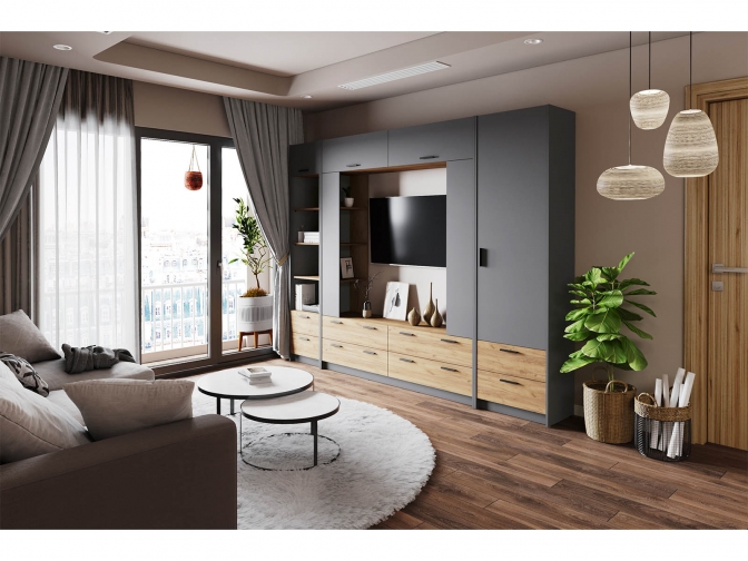 Гостиная Оттавия 1 Антрацит