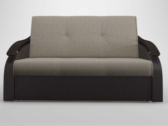 Диван аккордеон Тополек с МДФ накладками, спальное место 120*195 см, обивка велюр или рогожка