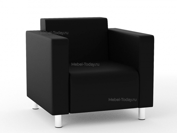 Кресло Блюз 80*75 см,  экокожа черная