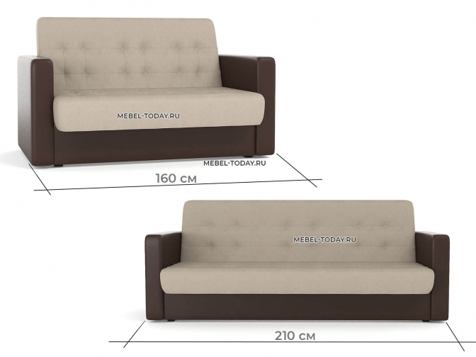 Диван книжка Аккорд Экокожа Комби