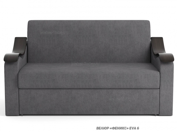 Диван евроаккордеон двуспальный Версаль 140 см с деревянными МДФ подлокотниками Волна