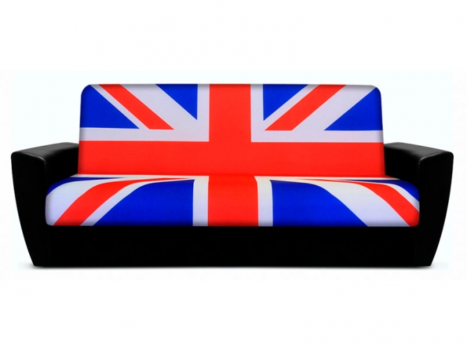 Диван книжка с принтом Британский флаг подлокотники &amp;quot;амстердам&amp;quot;