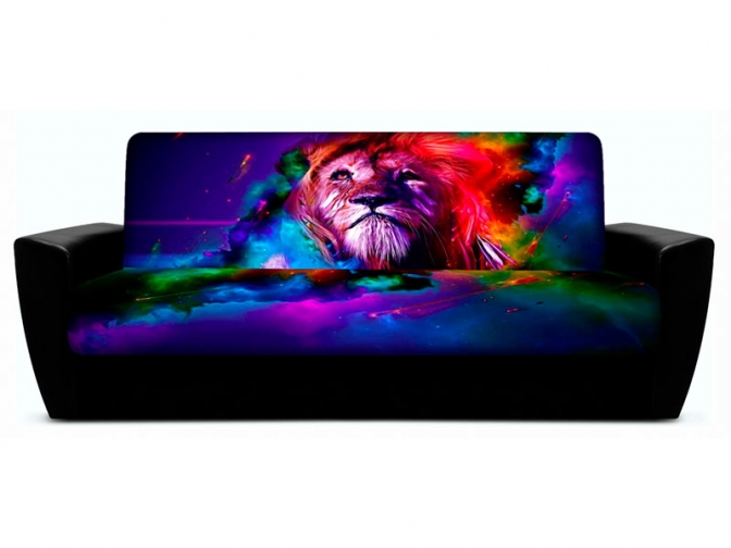 Диван книжка с принтом Лев подлокотники &amp;quot;амстердам&amp;quot;