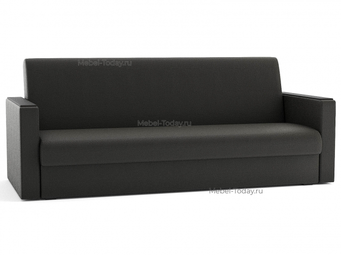 Диван книжка офисный с деревянными накладками на подлокотниках МДФ