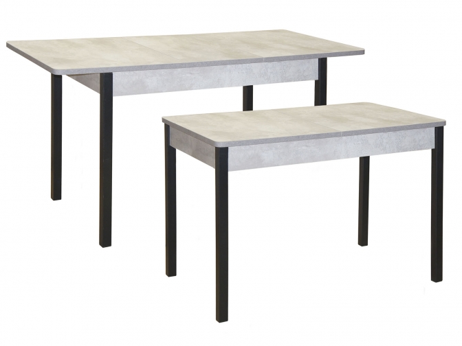 Стол обеденный раздвижной Сканд цемент светлый