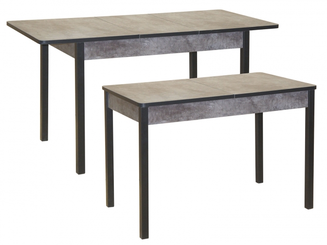 Стол обеденный раздвижной Сканд цемент темный