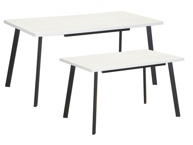 Стол обеденный раздвижной Бэлфаст бетон пайн белый