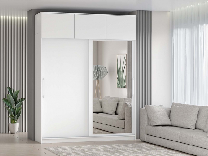 Шкаф-купе арт. 007 2м с антресолью и зеркалом