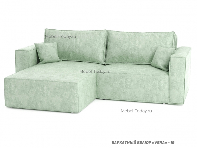 Угловой диван Лофт с ортопедическим матрасом, спальное место 140х190, обивка рогожка или бархатный велюр