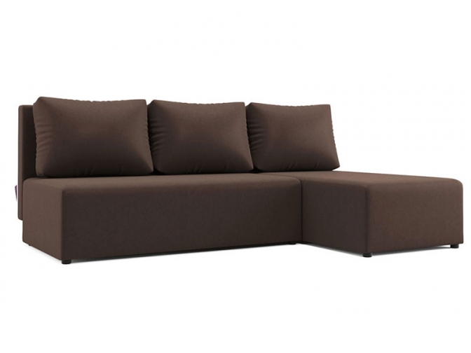 Угловой диван Консул (рогожка коричневая)
