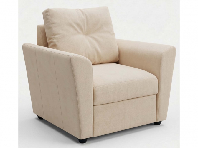 Кресло без механизма Амстердам велюр бежевый