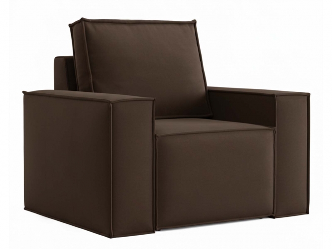 Кресло без механизма Лофт Люкс коричневый