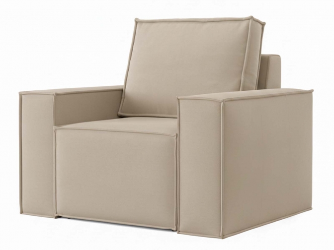 Кресло-кровать аккордеон Лофт Люкс, обивка велюр бежевый