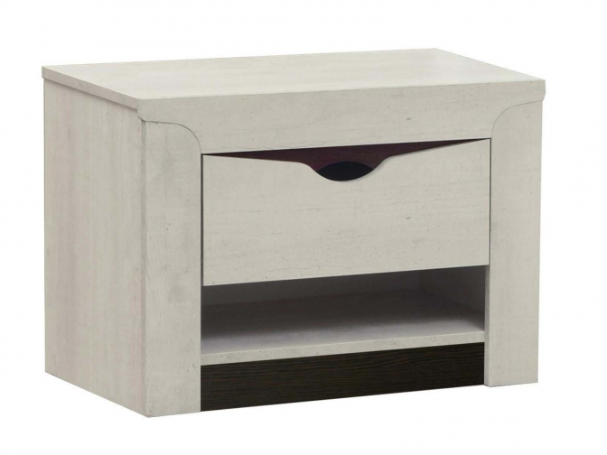 Тумба прикроватная Лючия 33.12 (белый/венге)