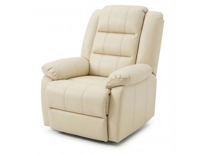 Кресло-реклайнер Звезда 1 бежевый с крутящимся механизмом