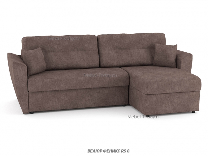 Угловой диван Амстердам ортопедический, пружинный или ППУ, обивка велюр