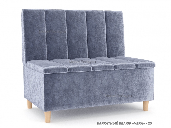 Диван Лаванда 100 см из бархата для офиса, кухни или прихожей без механизма с ящиком для хранения