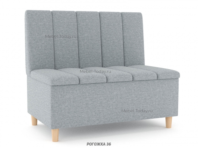 Компактный диван Лаванда 100 см для офиса и кухни без механизма с ящиком