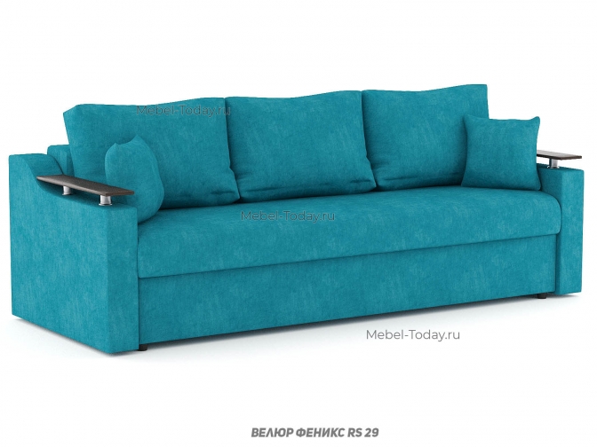 Еврокнижка Сенатор с МДФ-подлокотниками, обивка бархат и велюр, наполнитель: ортопедические пружины или ППУ