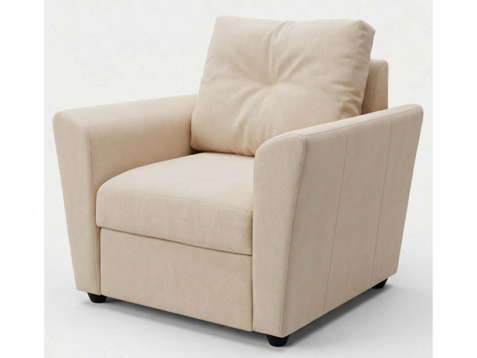 Кресло-кровать аккордеон Амстердам, обивка велюр бежевый