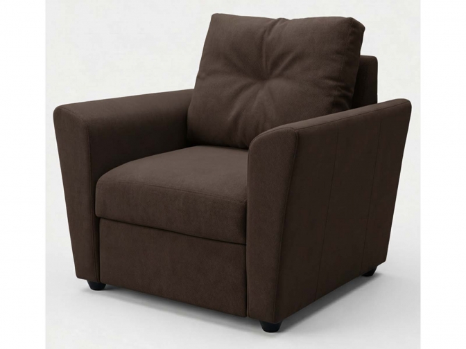 Кресло-кровать аккордеон Амстердам, обивка велюр коричневый