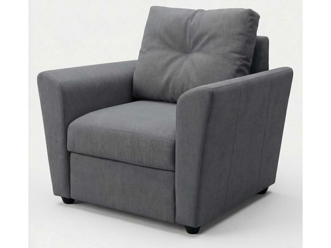 Кресло-кровать аккордеон Амстердам, обивка велюр серый