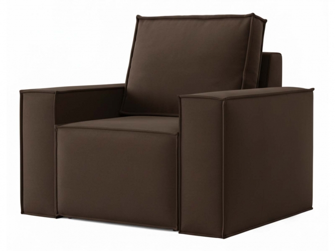 Кресло-кровать аккордеон Лофт Люкс, обивка велюр коричневый