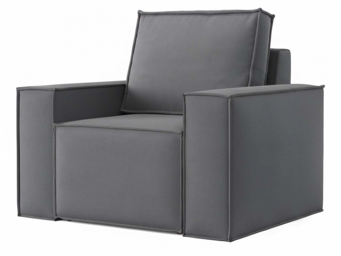 Кресло-кровать аккордеон Лофт Люкс, обивка велюр серый