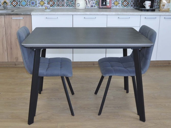 Керамический стол 110 темно-серый