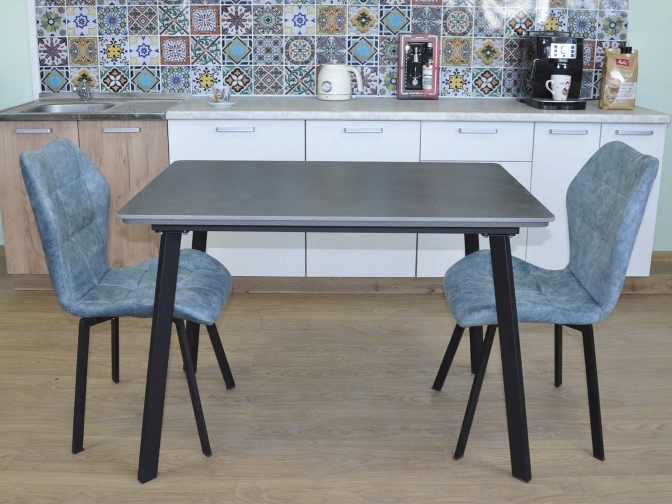 Керамический стол 120 темно-серый