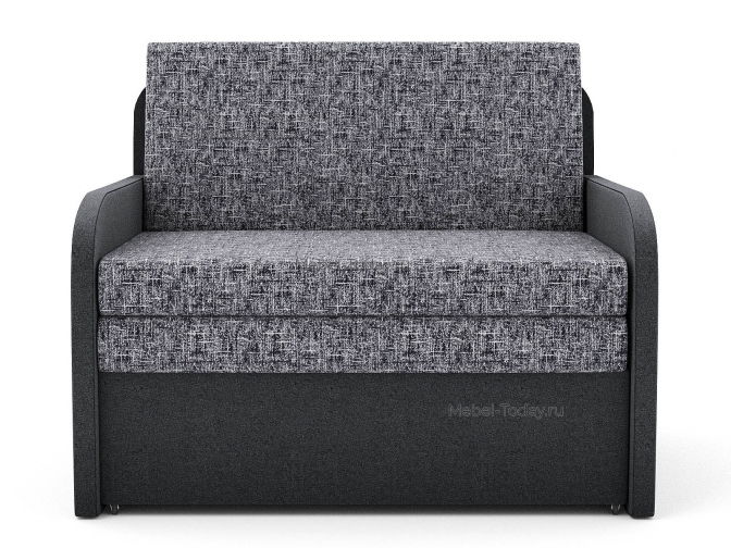 Кресло-кровать Марина 100 МП (мягкие подлокотники) полутороспальное на металлокаркасе, обивка флок серый или коричневый