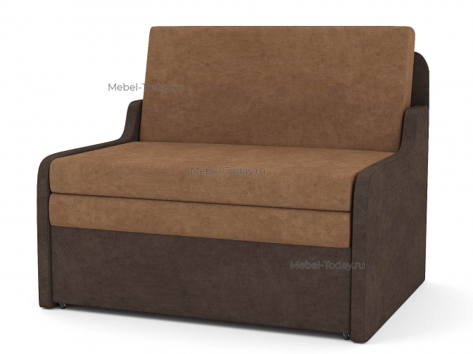 Крелсо-кровать Марина 100 БП (без подлокотников) выкатное на металлокаркасе обивка флок серый или коричневый